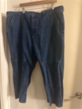 Wildfang Blue Denim Jeans with Button Fly